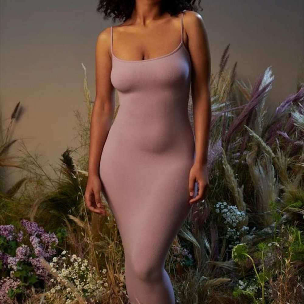 Skims Soft Lounge Maxi Dress in "Orchid" (S)